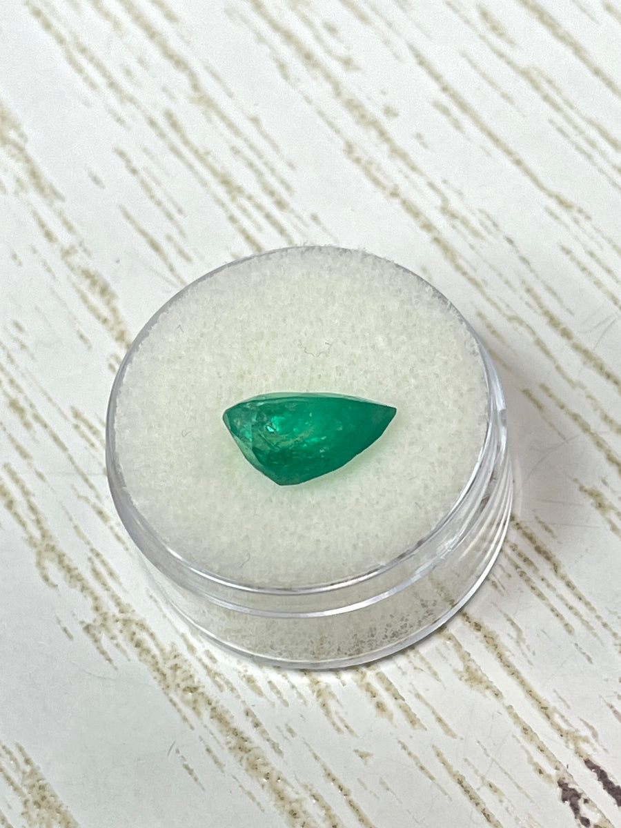 Colombian Green Gemstone - 3.02 Carat Pear-Cut Natural Emerald