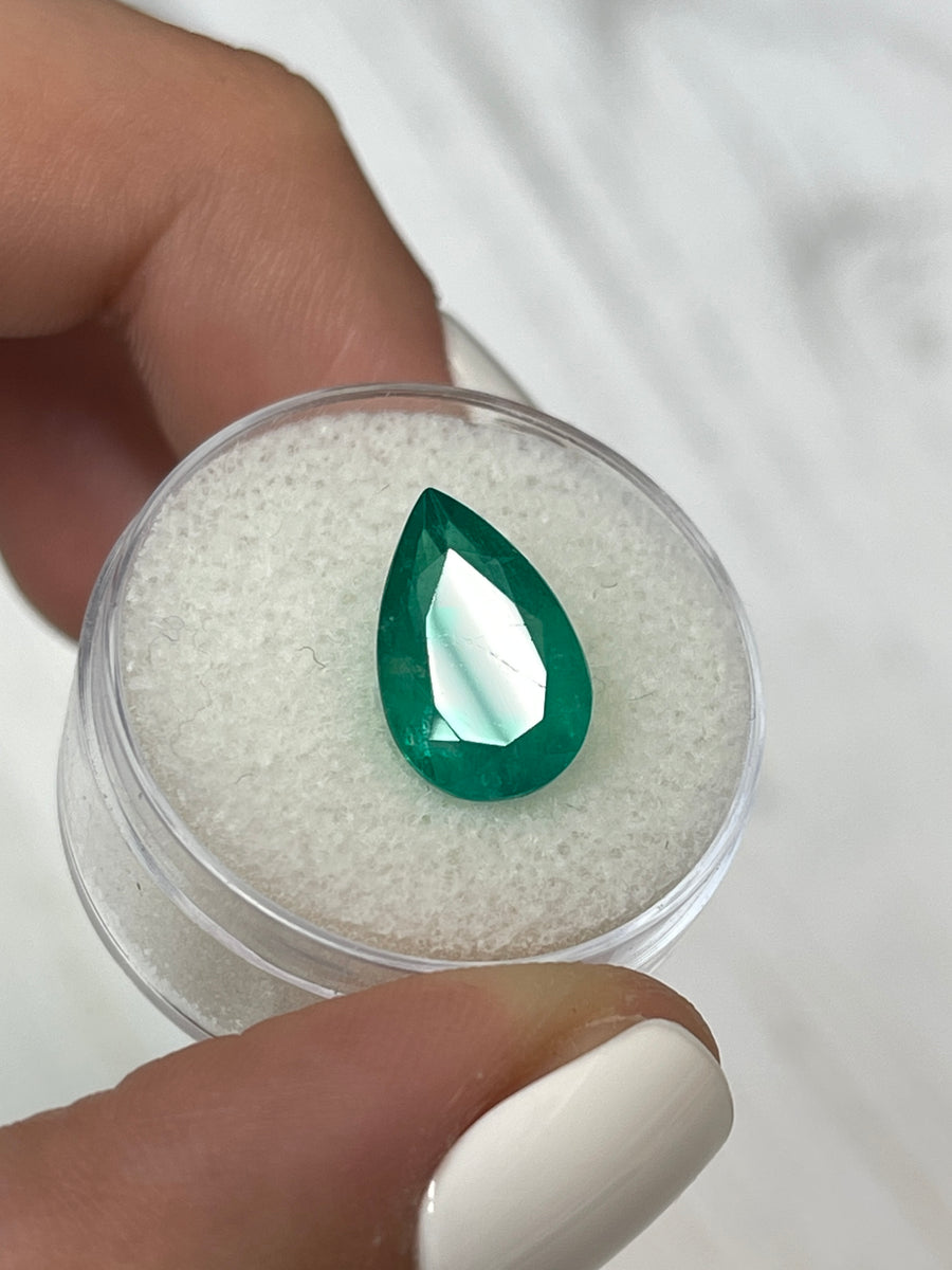 13x8mm Loose Colombian Emerald with Rich Grass Green Color - 4.19 Carat