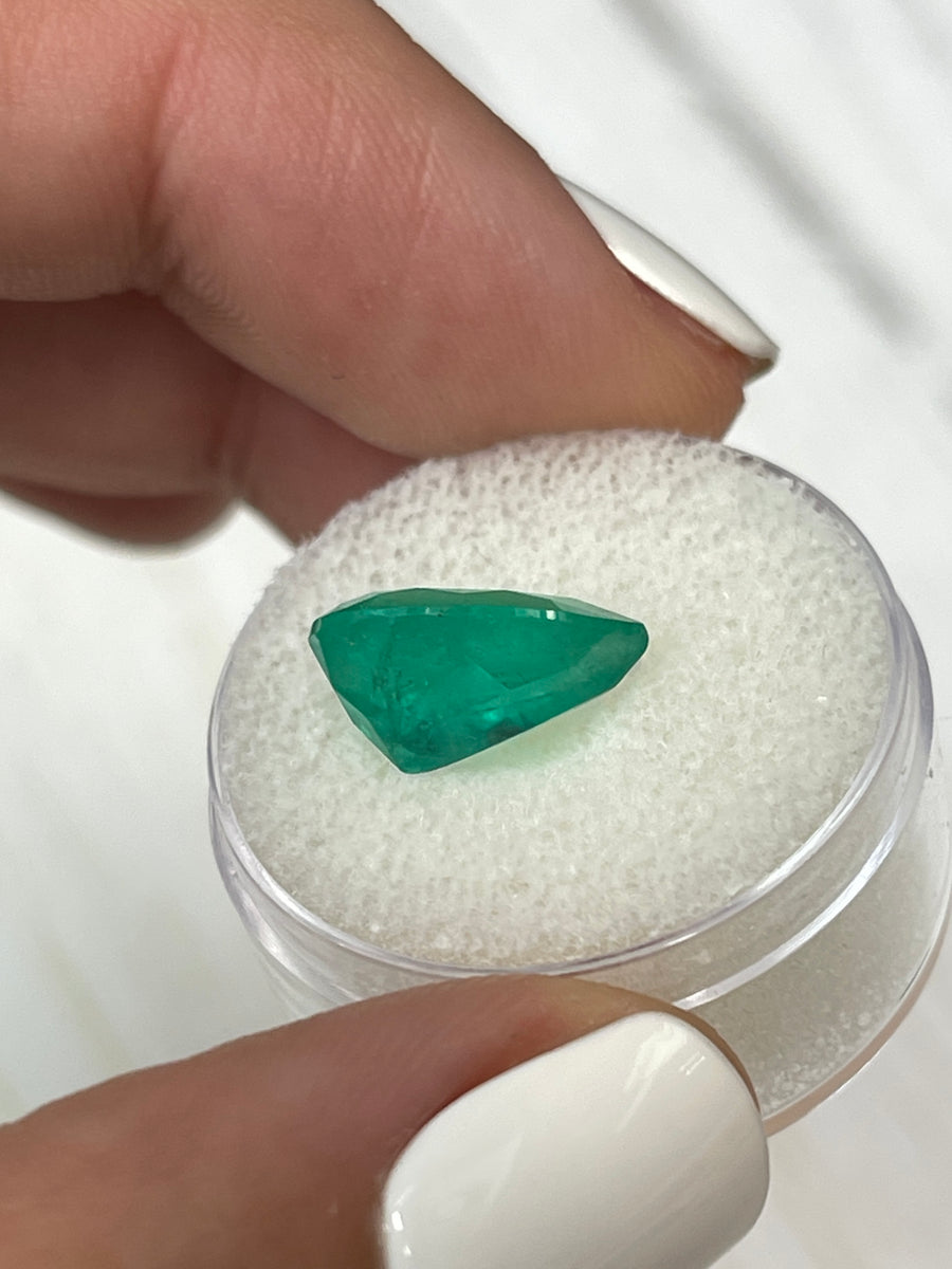 Emerald Gem - 4.30 Carat Natural Colombian Pear-Shaped Jewel