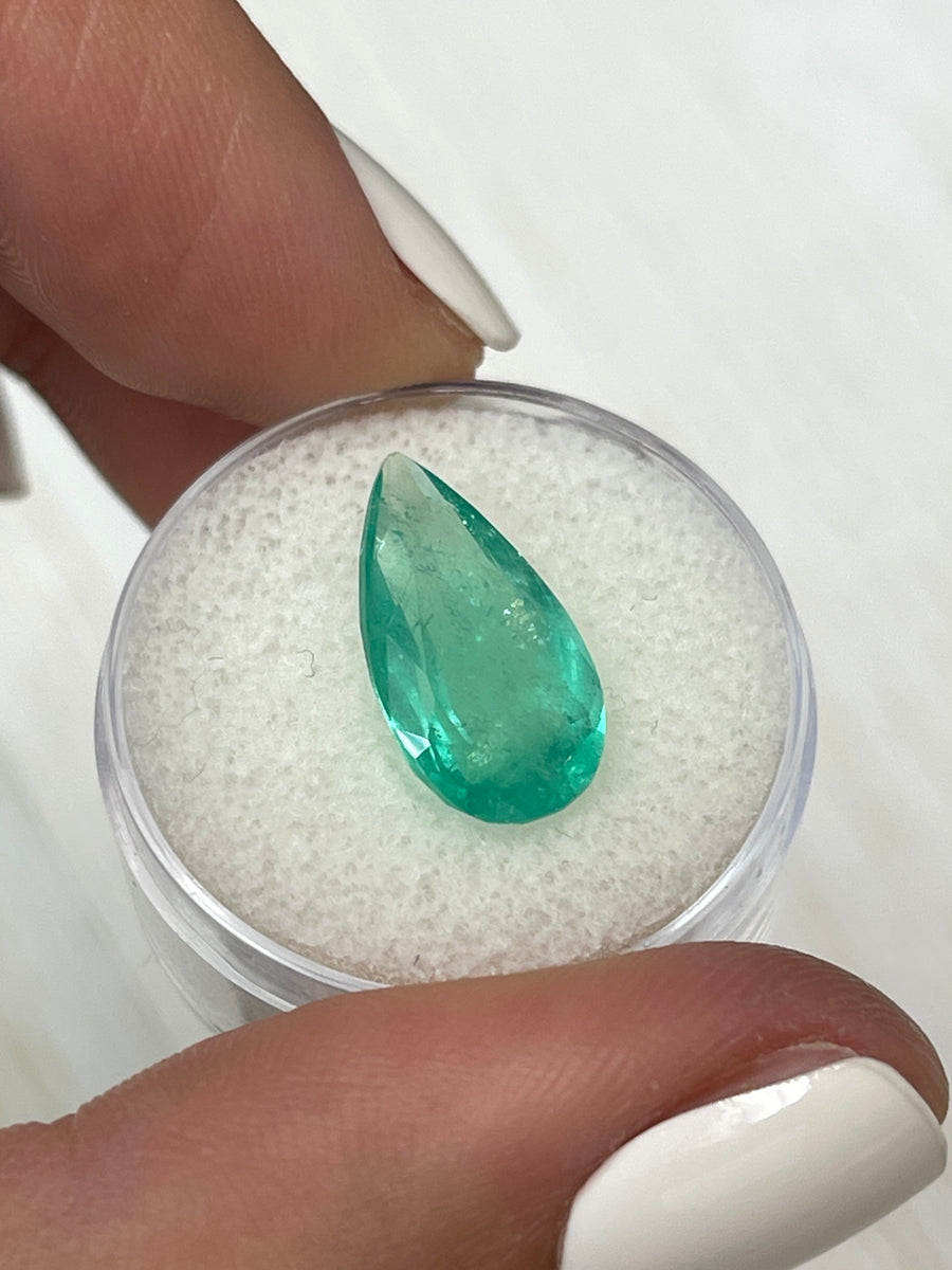Rare Natural Loose Colombian Emerald - 4.49 Carat Pear Cut