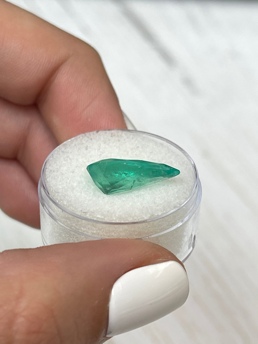 Stunning 4.49 Carat Pear Shaped Emerald - Colombian Origin