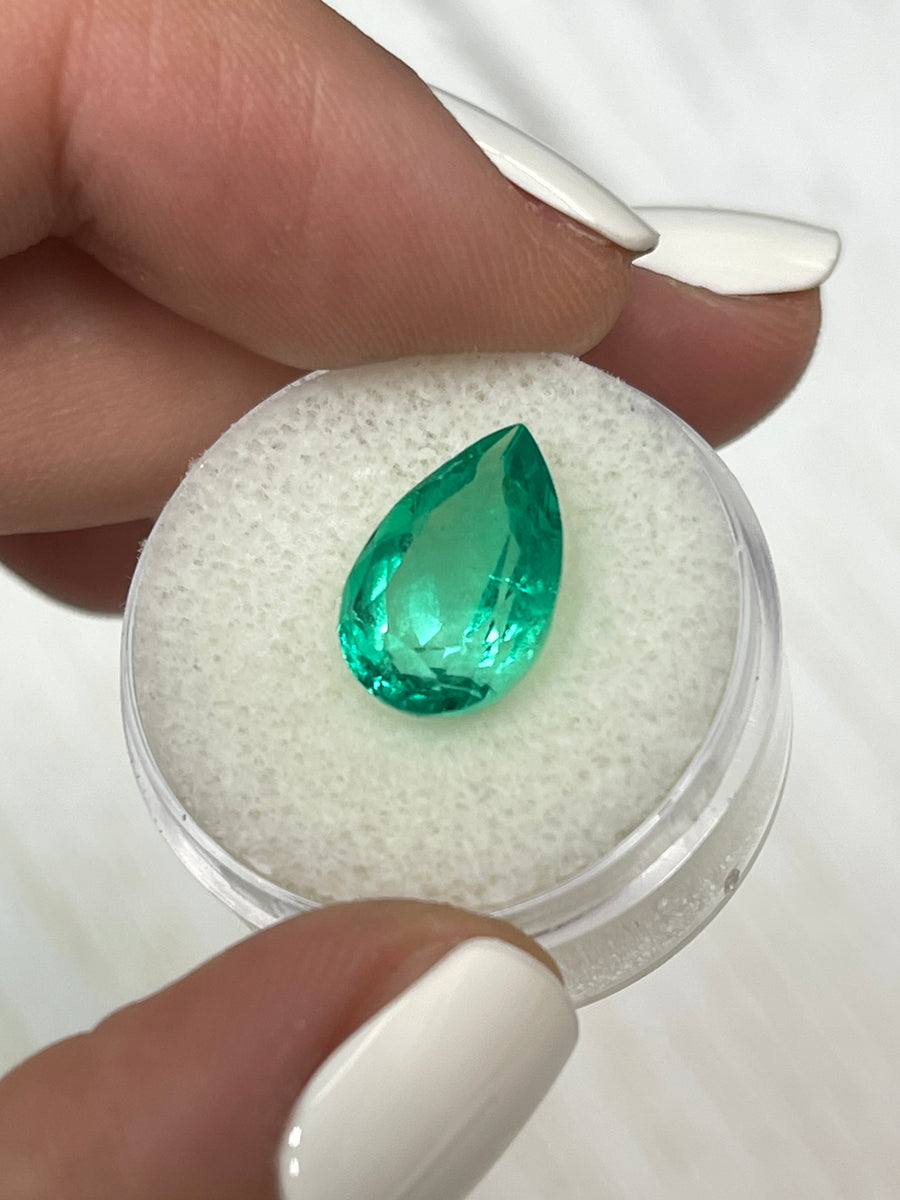 Colombian Emerald - Stunning 4.59 Carat Pear Shape