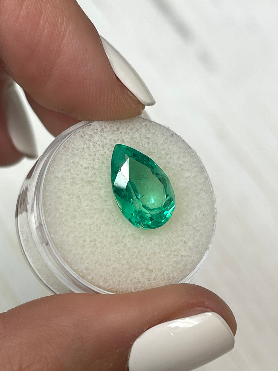 Pear Cut Gemstone - 4.59 Carat Colombian Emerald