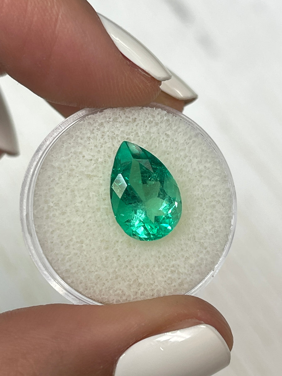 Emerald Pear Shape - Genuine Colombian 4.59 Carats