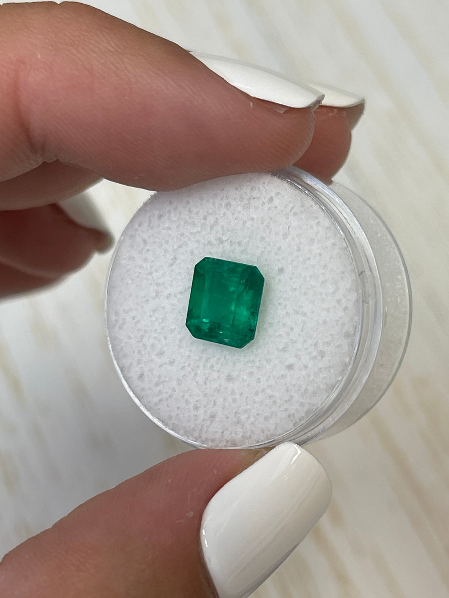 2.32 Carat 8x7.5 Muzo Green Natural Loose Colombian Emerald-Asscher Cut