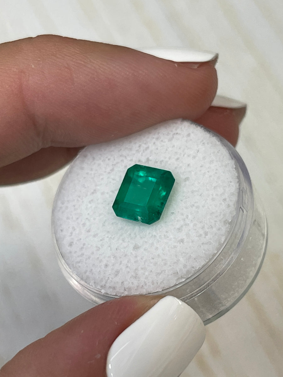 Asscher Cut Colombian Emerald: 2.32 Carat Muzo Green Stone