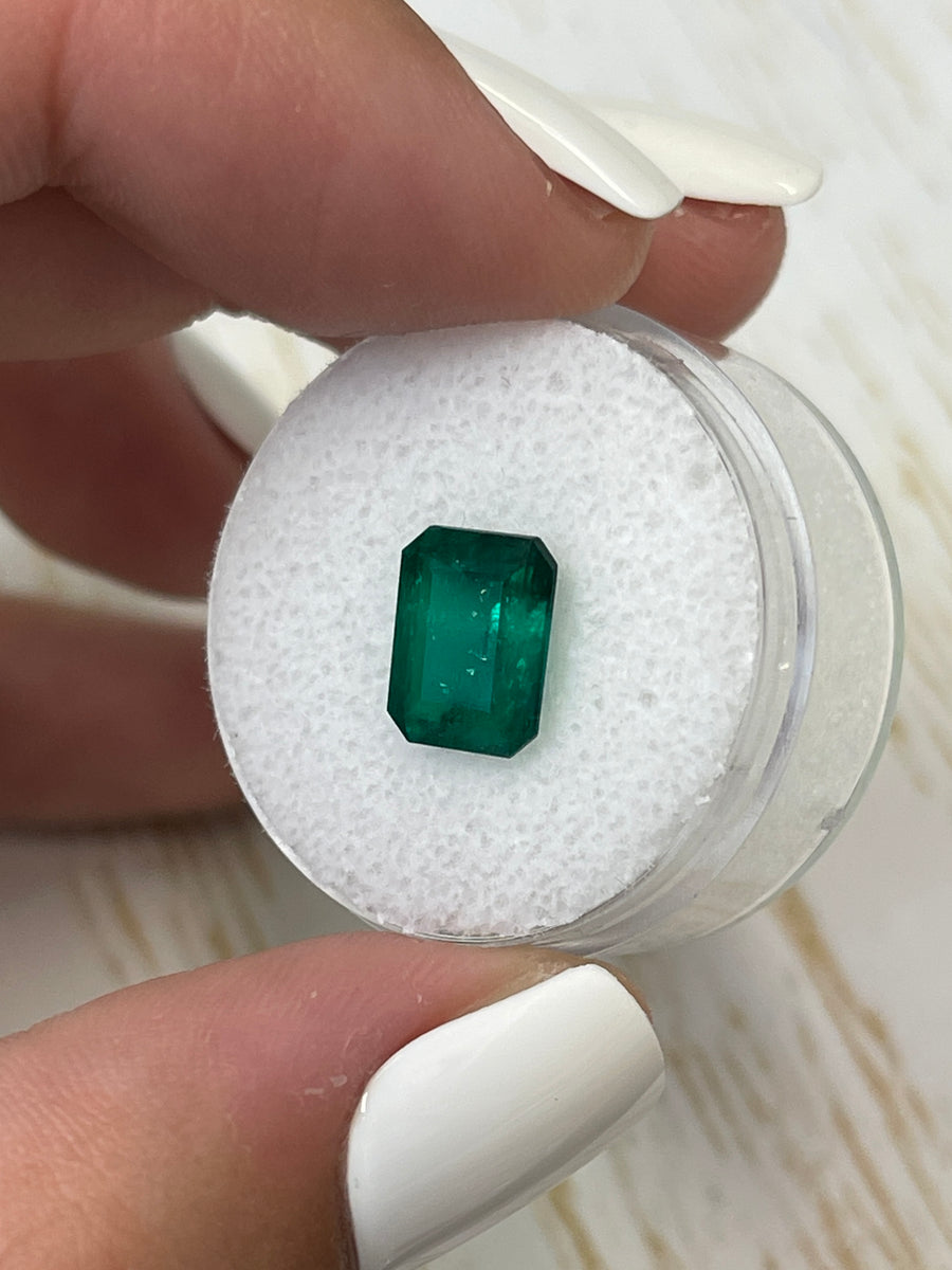 2.40 Carat Dark Green Colombian Emerald - Loose and Natural