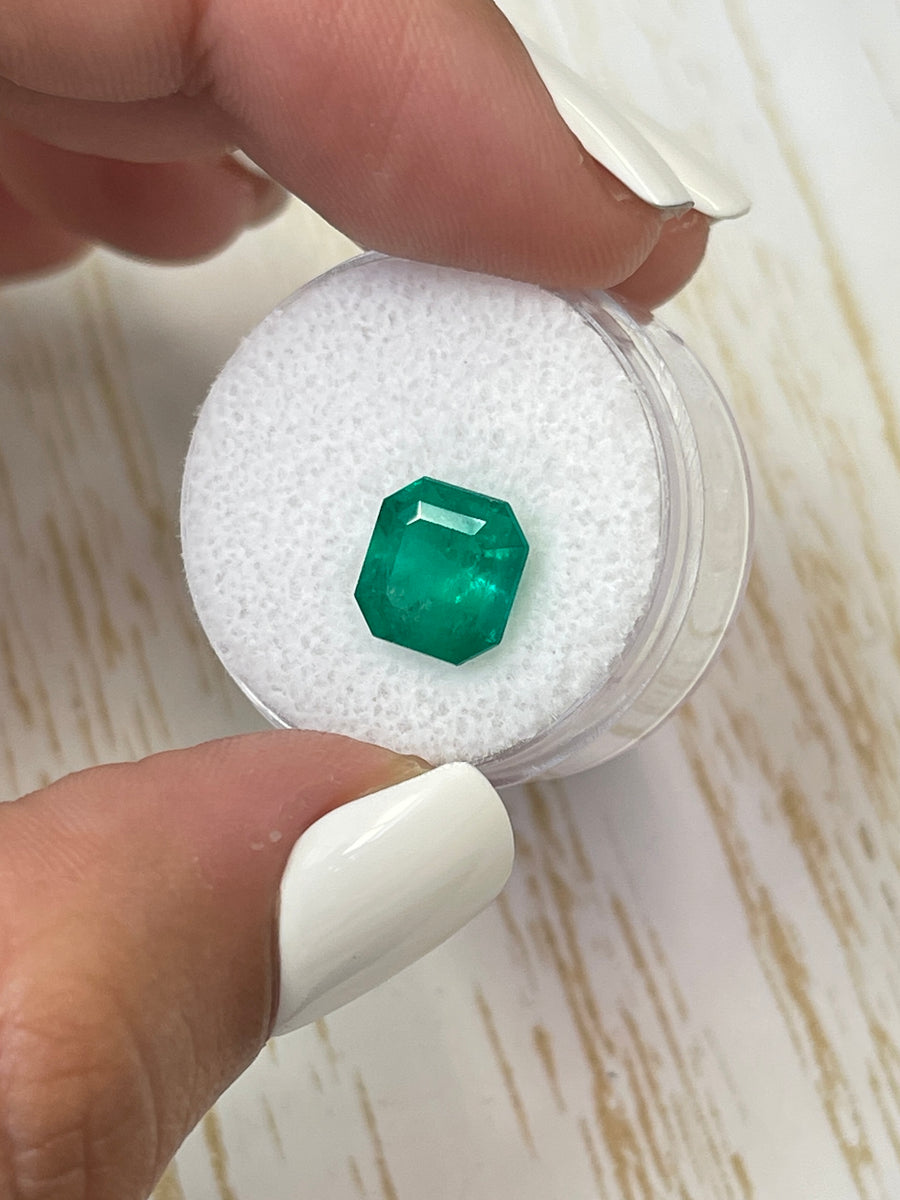 Vivid Colombian Emerald - Asscher Cut, 3.33 Carat, Clipped Corners