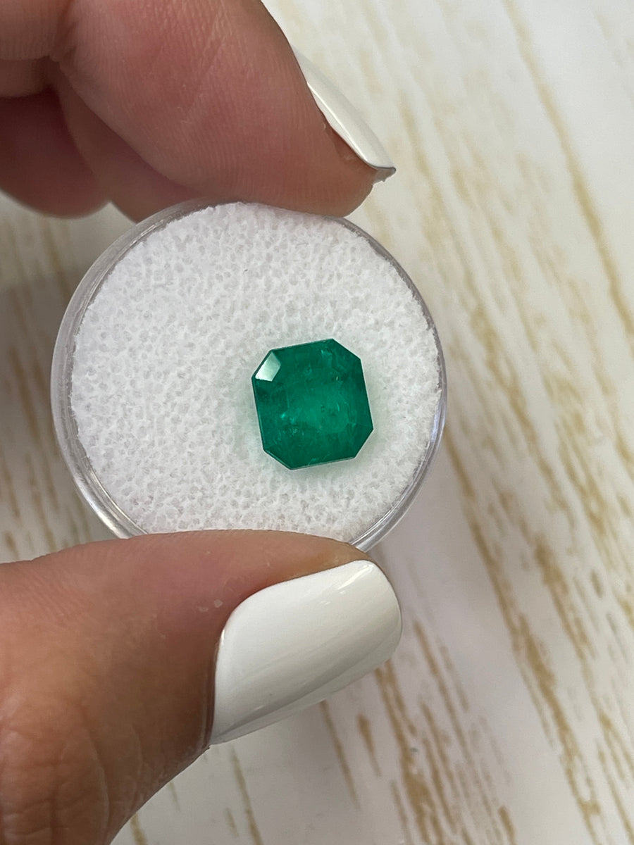 9x8.5mm Asscher-Cut Colombian Emerald - 3.33 Carat Beauty