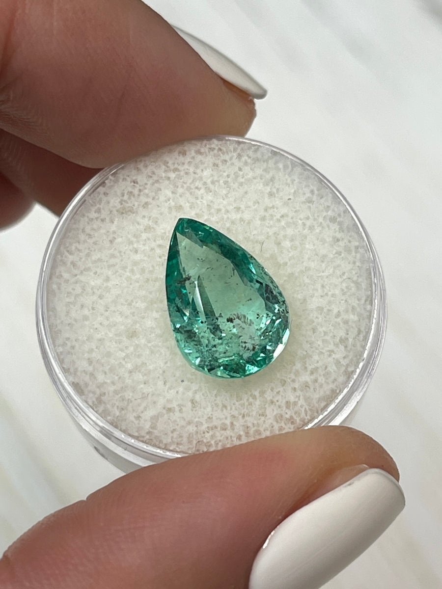 5.20 Carat Pear-Shaped Colombian Emerald - Natural and Dazzling