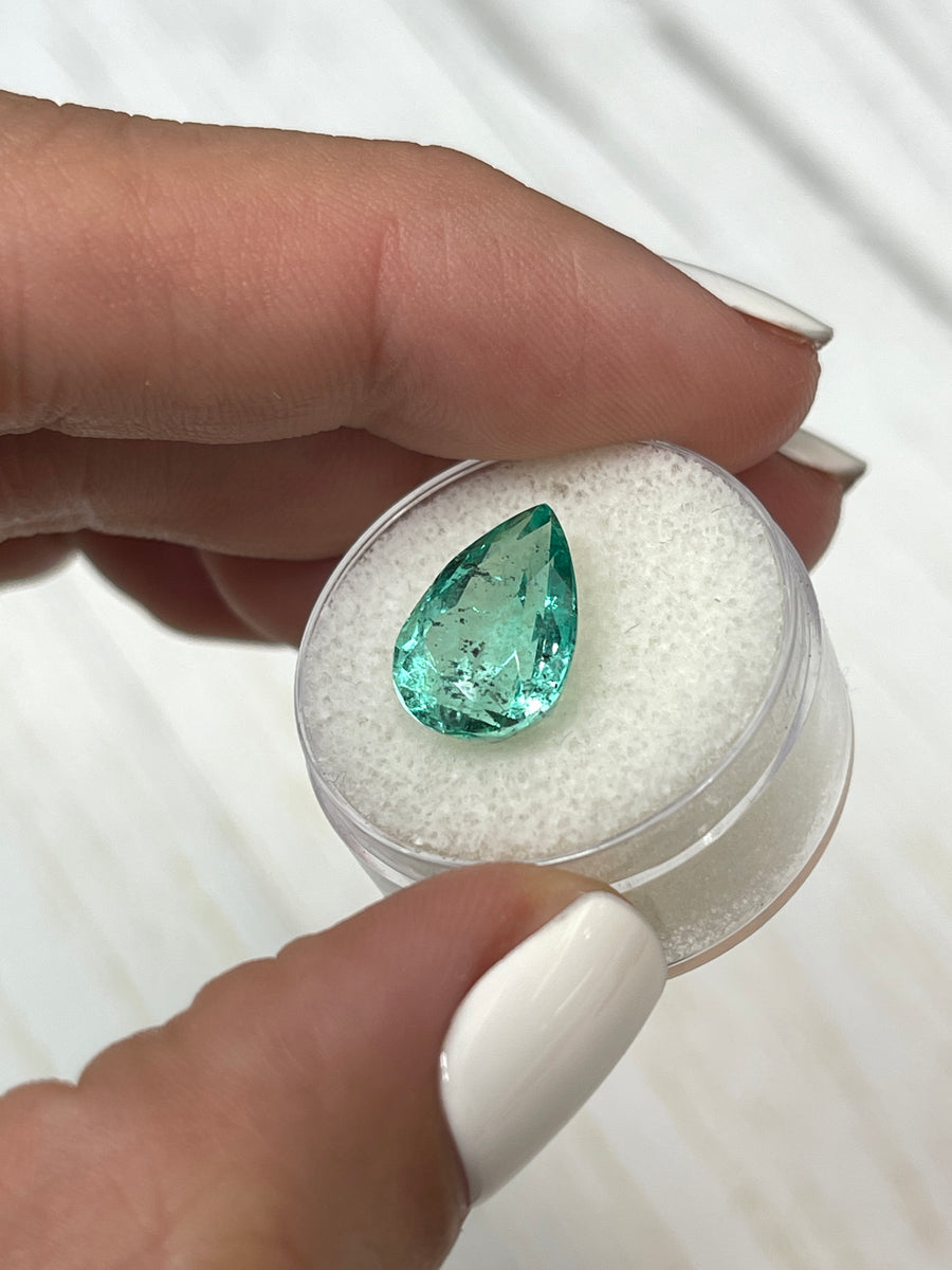 Exquisite Pear-Cut Colombian Emerald - 5.20 Carat Loose Gem