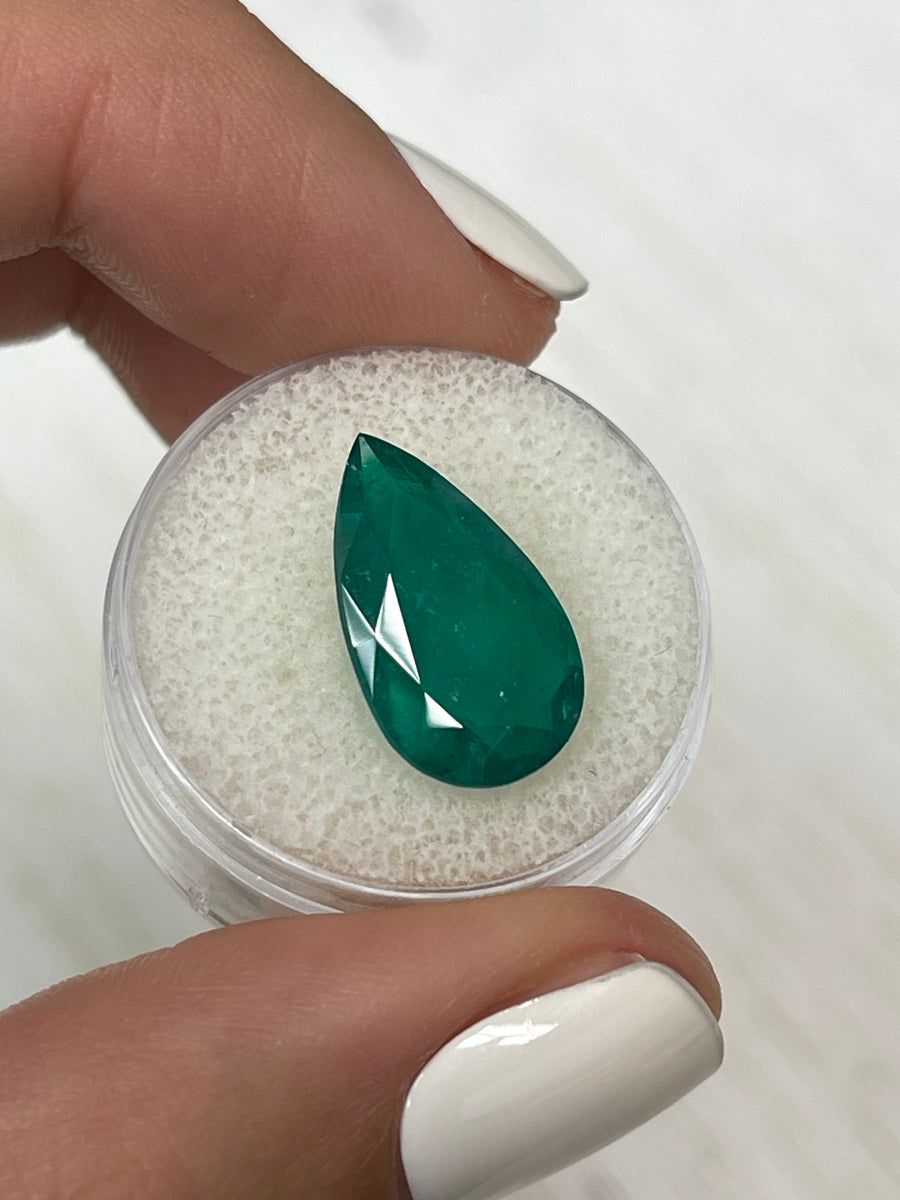 Dark Muzo Green Pear-Cut 5.64 Carat Colombian Emerald - Natural Loose Gem