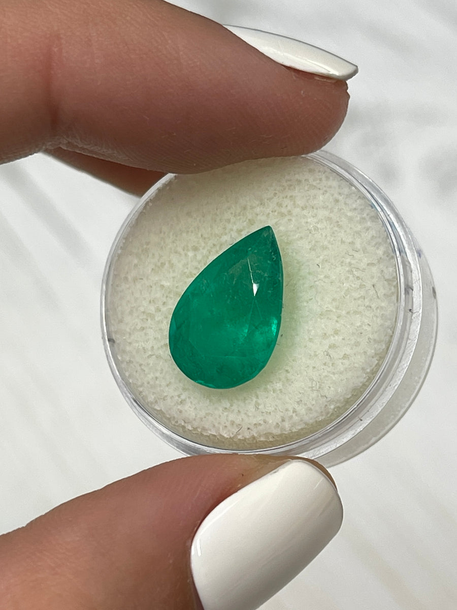 Pear Cut Colombian Emerald - 5.86 Carats