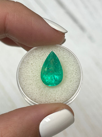 Pear-Shaped Colombian Emerald - 6.28 Carats - Natural Muzo Green Hue