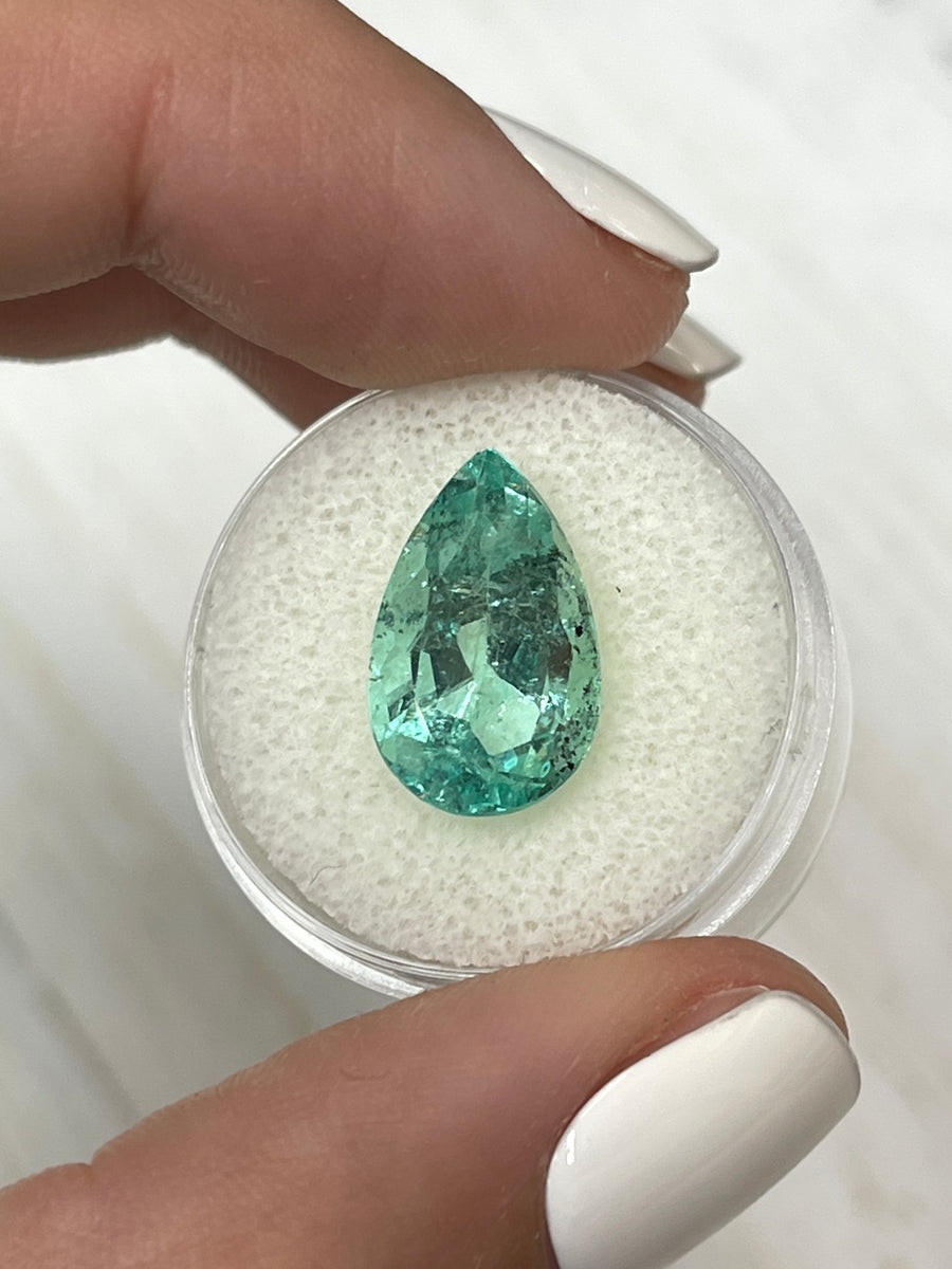 High-Quality 16x10mm Colombian Emerald - 6.41 Carat - Light Green with Authentic Natural Features