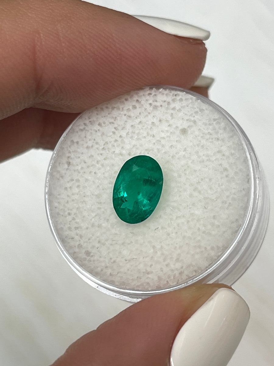 Elongated Oval Cut 20 Carat Natural Colombian Emerald