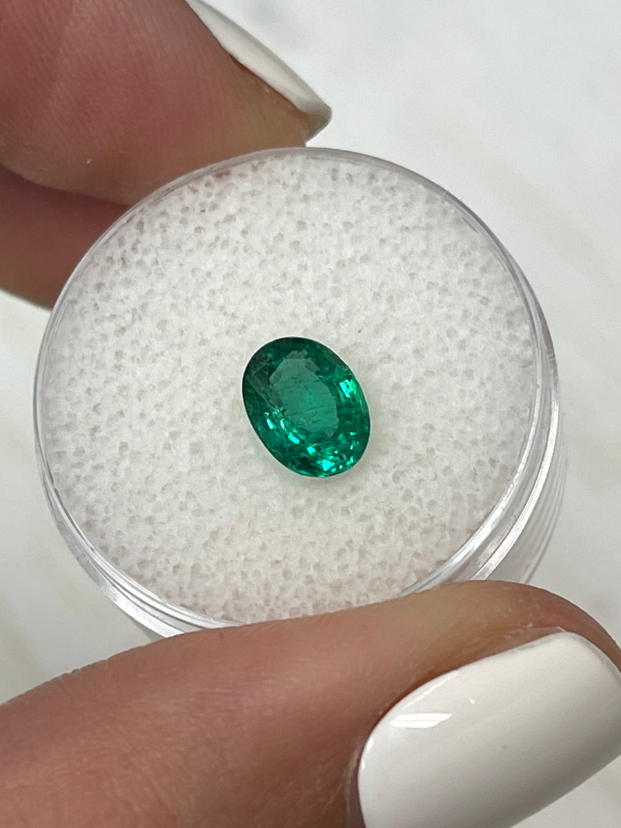 Green Zambian Emerald - 26 Carat Oval-Cut Loose Gemstone