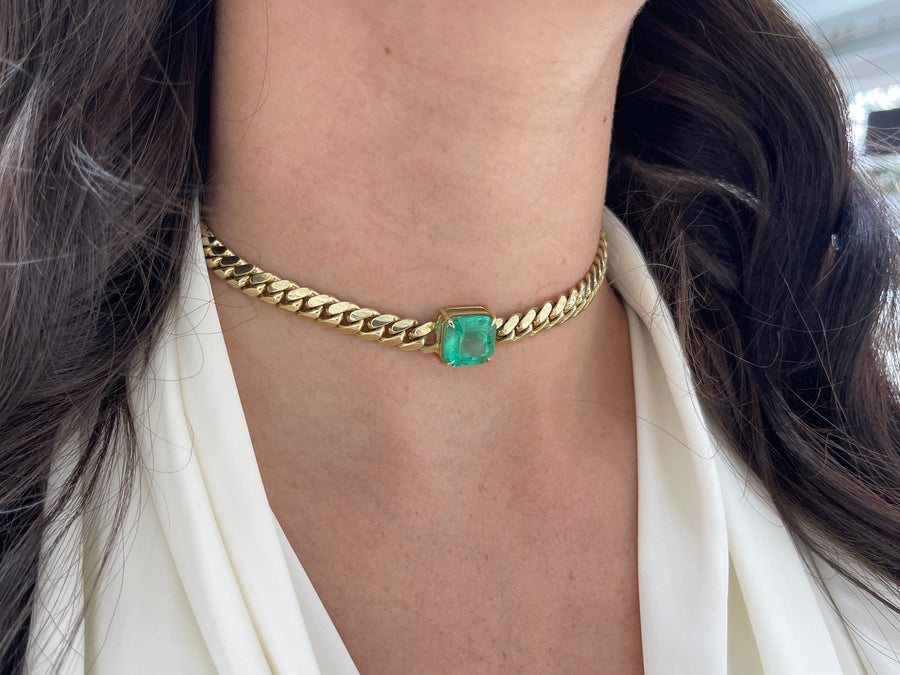 Emerald Drop Station Necklace – Henri Noël