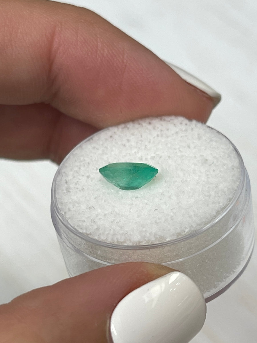 29 Carat Oval Colombian Emerald with Unusual Bi-Color Green - Loose Natural Gem