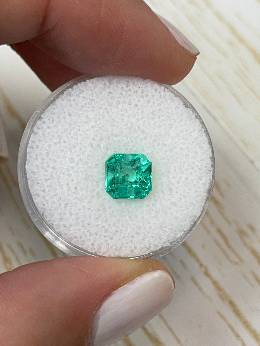 Unset Colombian Emerald - Stunning 1.71 Carat Asscher Cut Gem in Vivid Bluish Green