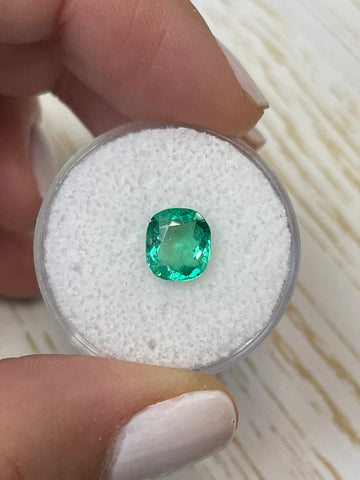 Stunning 70 Carat Cushion-Cut Colombian Emerald in Vivacious Green