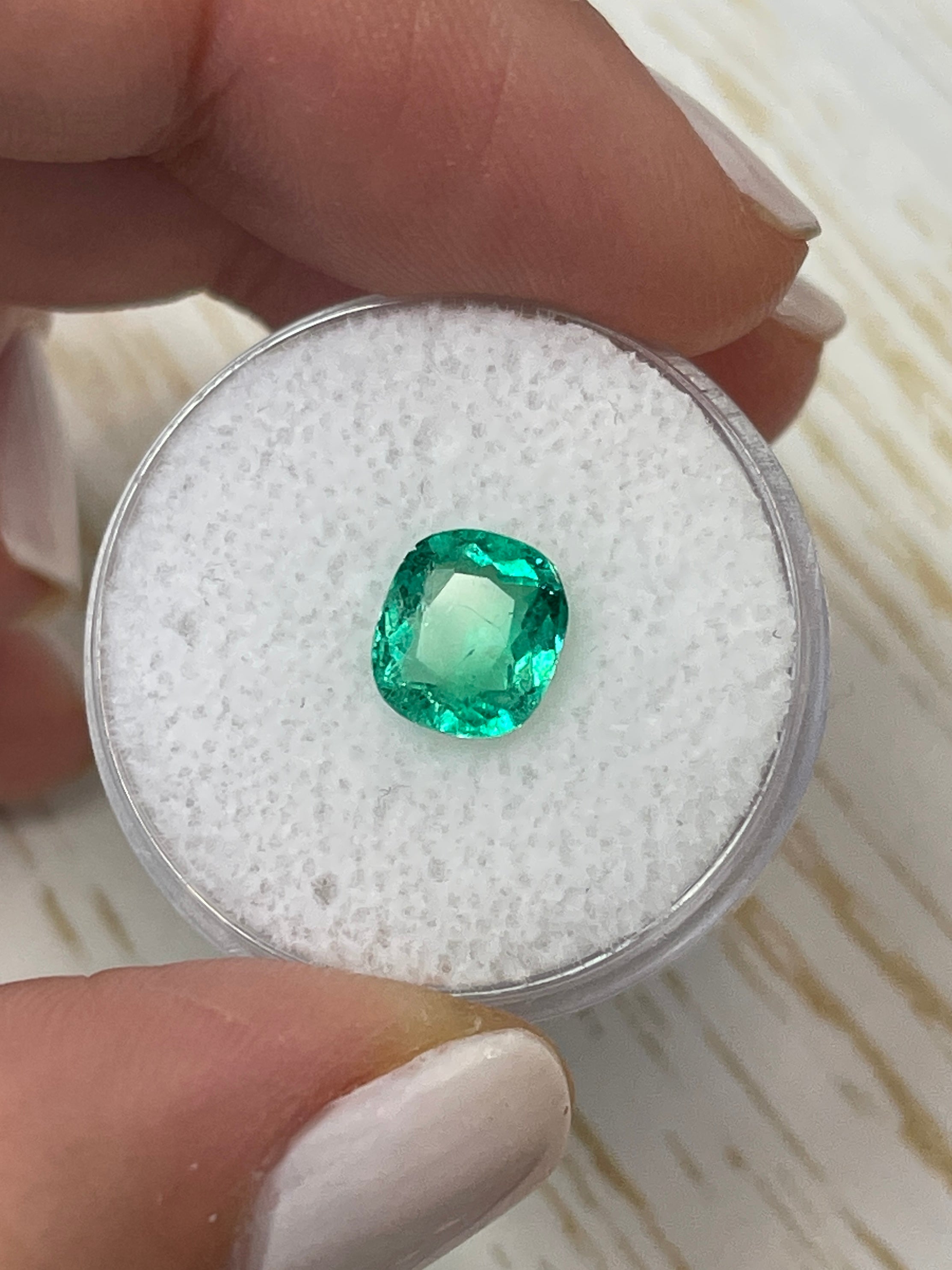 Exquisite Vivacious Green 70 Carat Colombian Emerald - Cushion Cut