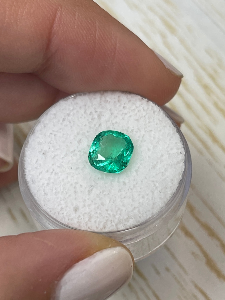 Cushion-Cut 70 Carat Colombian Emerald - Vibrant Green Beauty