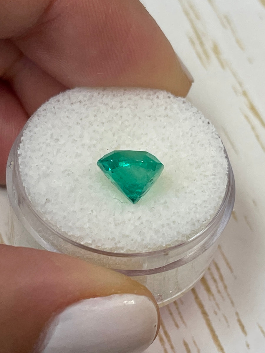 Genuine 8.5x8.5 Natural Colombian Emerald - Cushion Cut Gemstone