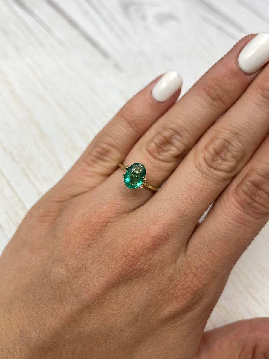 1.78 Carat Green Natural Loose Zambian Emerald-Oval Cut