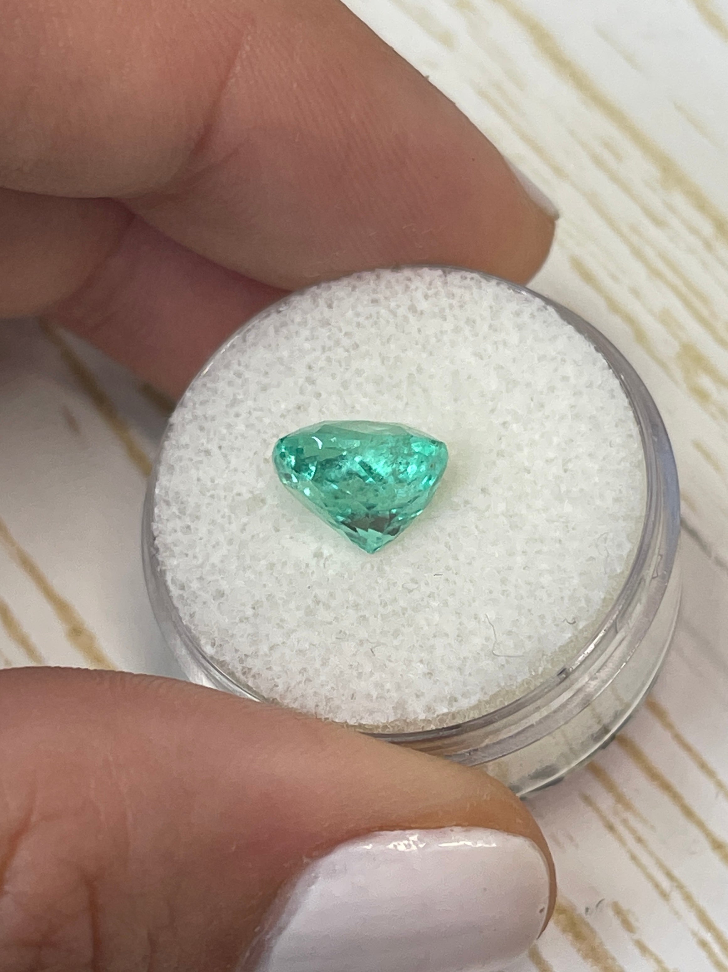 Cushion Cut Colombian Emerald - 3.34 Carat - Authentic Loose Gem - 9.5x9 mm