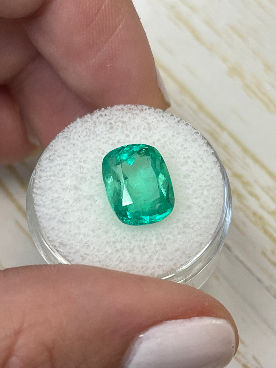 Natural Loose Colombian Emerald - 4.80 Carat, 12x10 mm, Medium Green