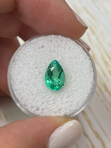 Pear Cut Colombian Emerald - 1.71 Carat, VS Clarity, Green, Loose Gem