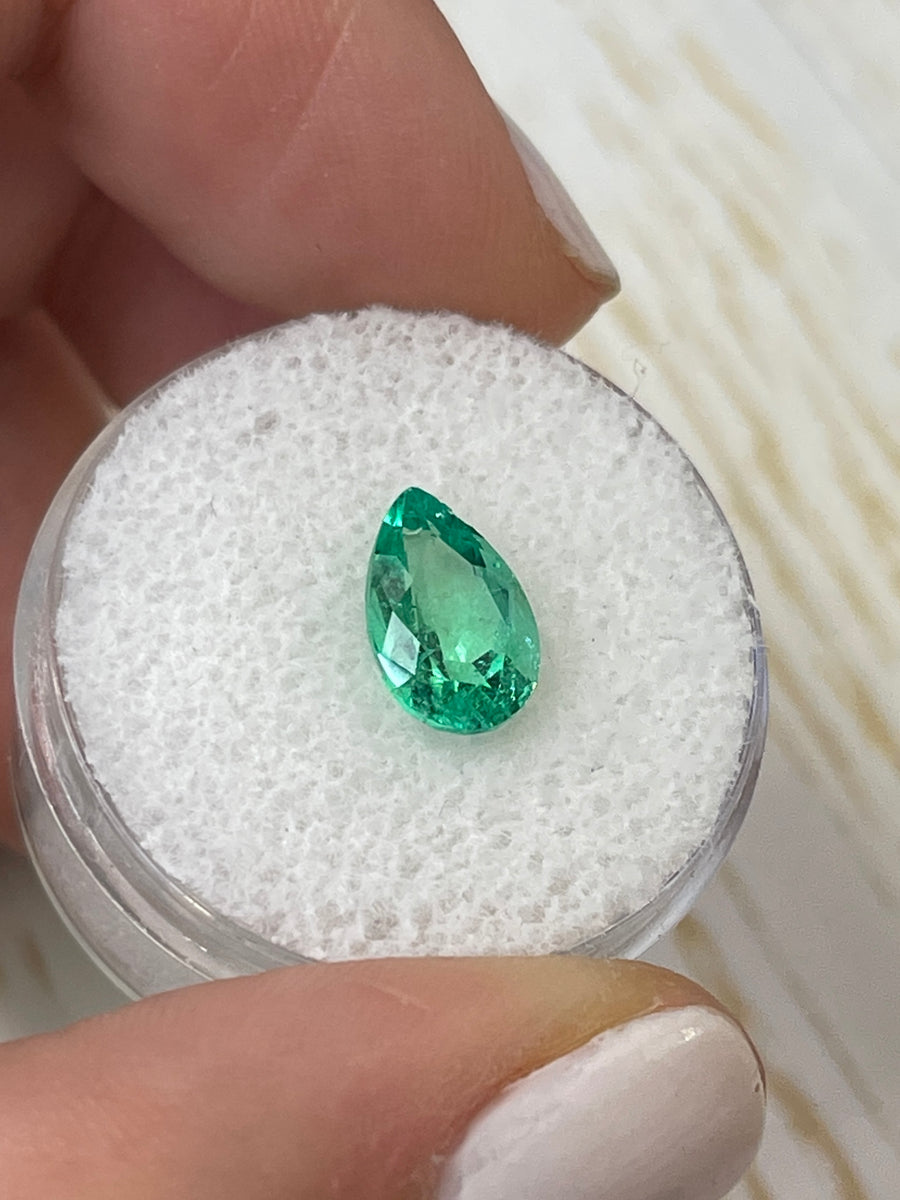Green Colombian Emerald - 1.71 Carat Pear Cut, VS Grade, Loose Stone