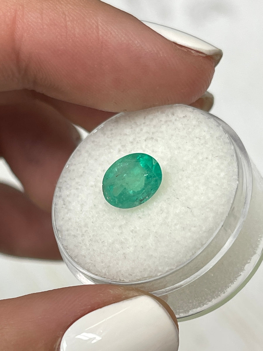 Exquisite Loose Colombian Emerald - Oval Cut, 1.93 Carats, Green