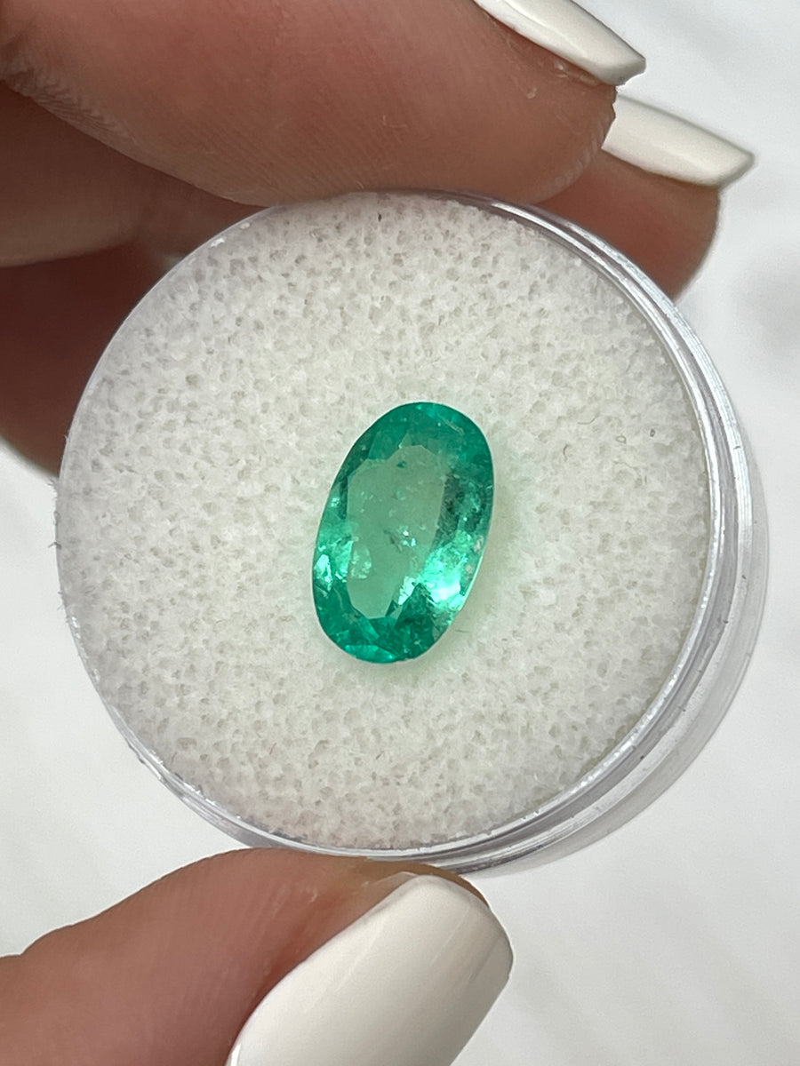 Elongated Oval Cut Emerald: 1.98 Carat Colombian Beauty