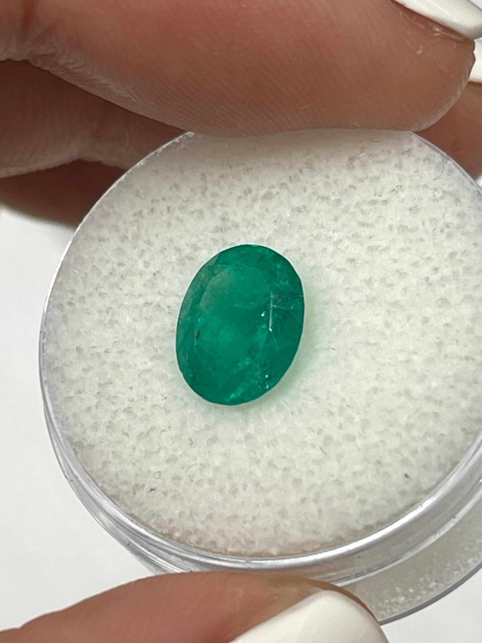 2.03 Carat Loose Colombian Emerald - Oval Shape in Deep Green