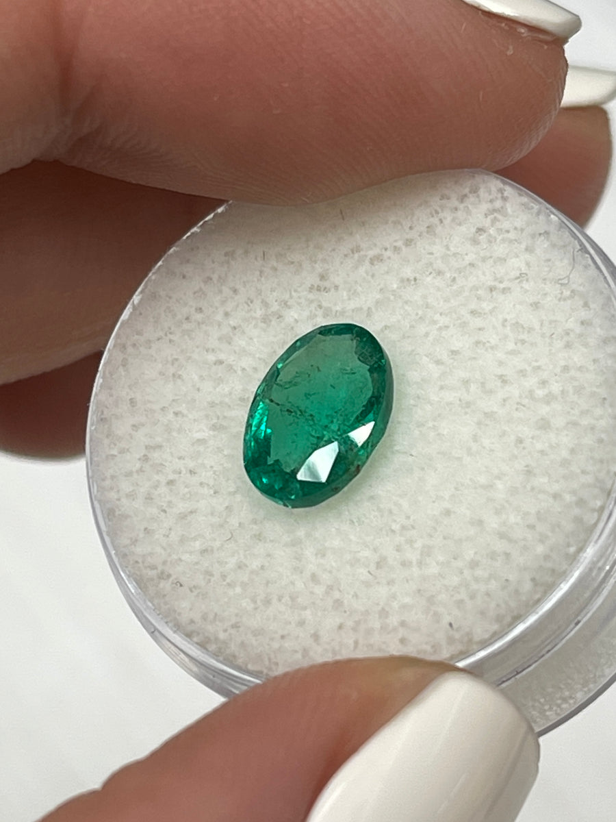 Natural Green Zambian Emerald - 2.05 Carat Oval Cut Gem