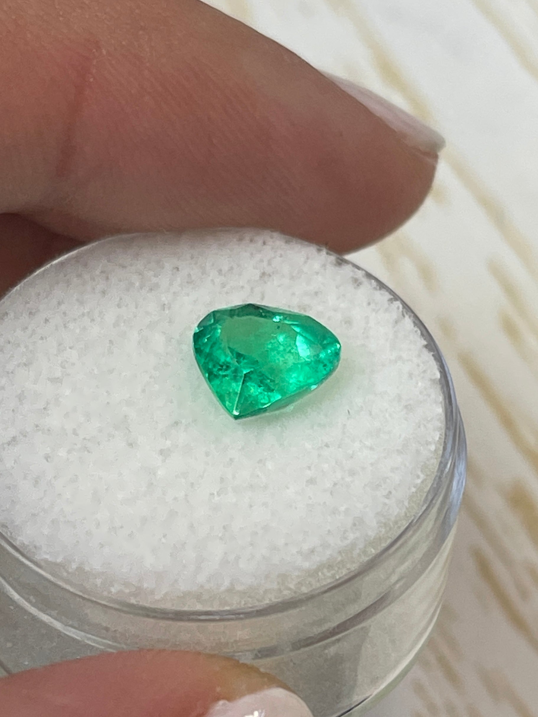 Emerald Gemstone: 1.91 Carat Pear Shape, Natural Green Hue