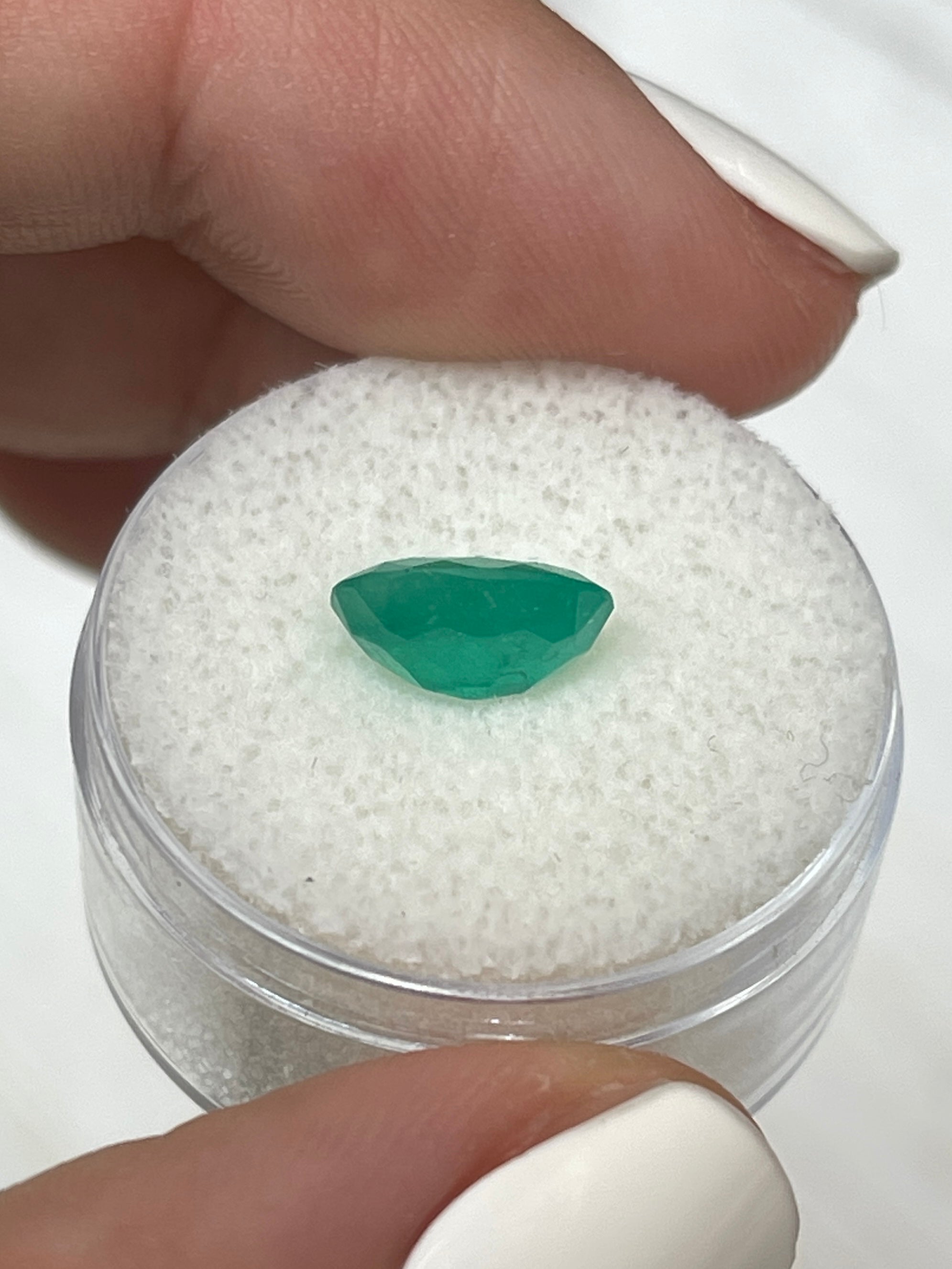 Colombian Emerald - 10x8 Oval Shape, 2.11 Carat, Bluish Green Hue