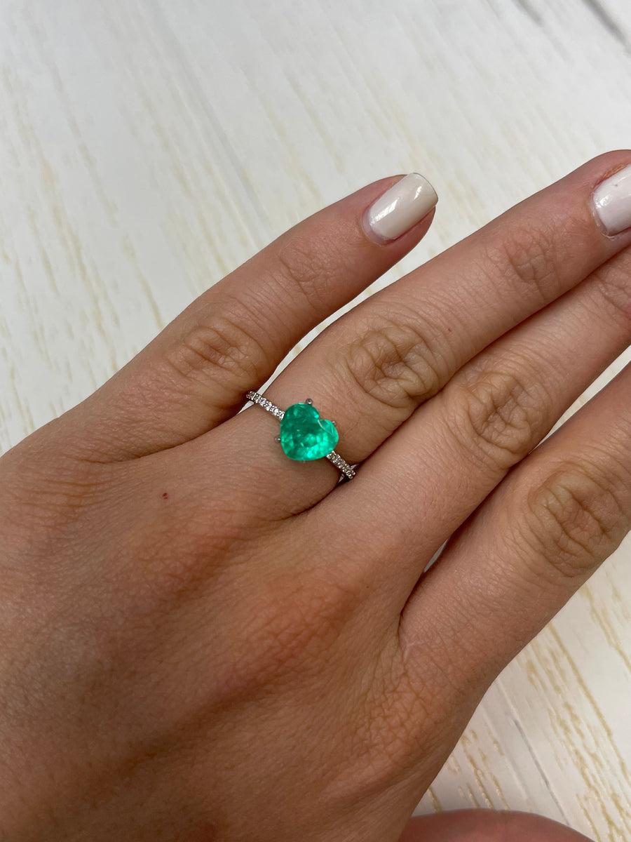 Captivating Green Colombian Emerald Ring - 8x9mm, 1.94 Carat