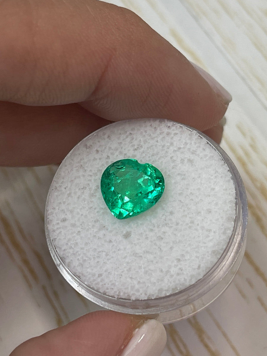 Exquisite Yellow-Green 9x9mm Colombian Emerald - 2.45 Carat Loose Stone
