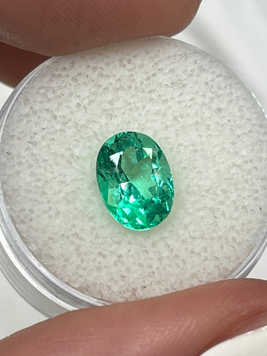 Vivid Yellow-Green Colombian Emerald: 2.29 Carat Loose Stone