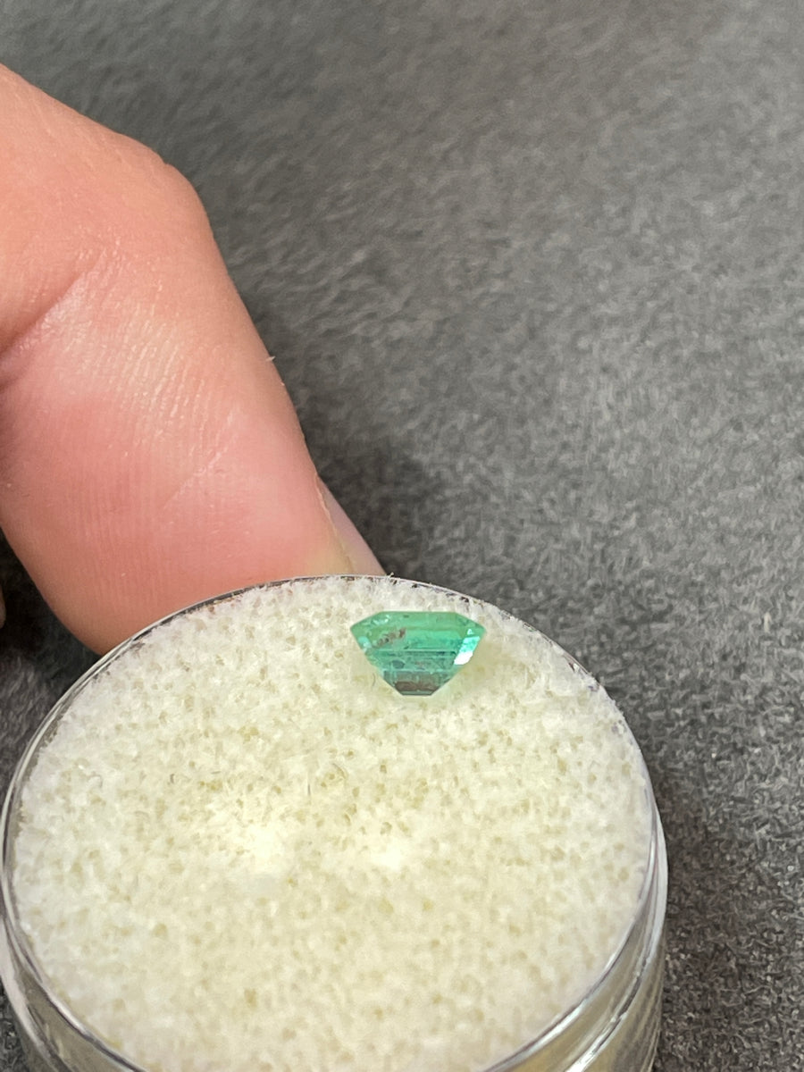 0.68 Ct Loose Colombian Emerald with Emerald Cut