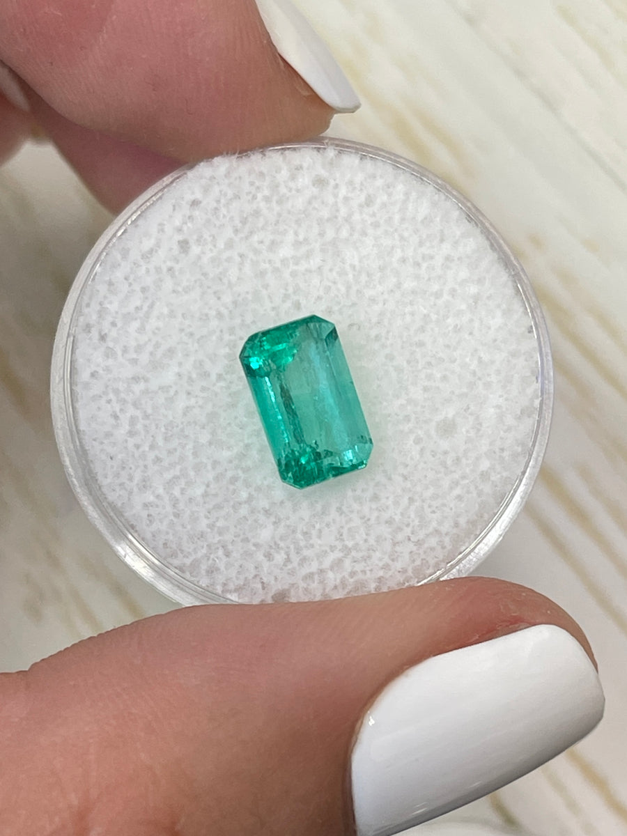 Colombian Emerald Gem - 1.96 Carats - Vibrant Bluish Green Hue