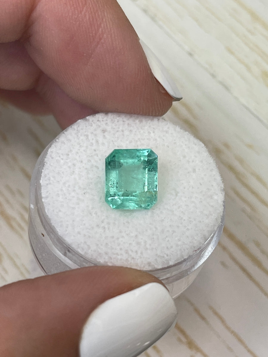 Emerald Cut Colombian Emerald - 2.70 Carat Light Green Loose Gemstone