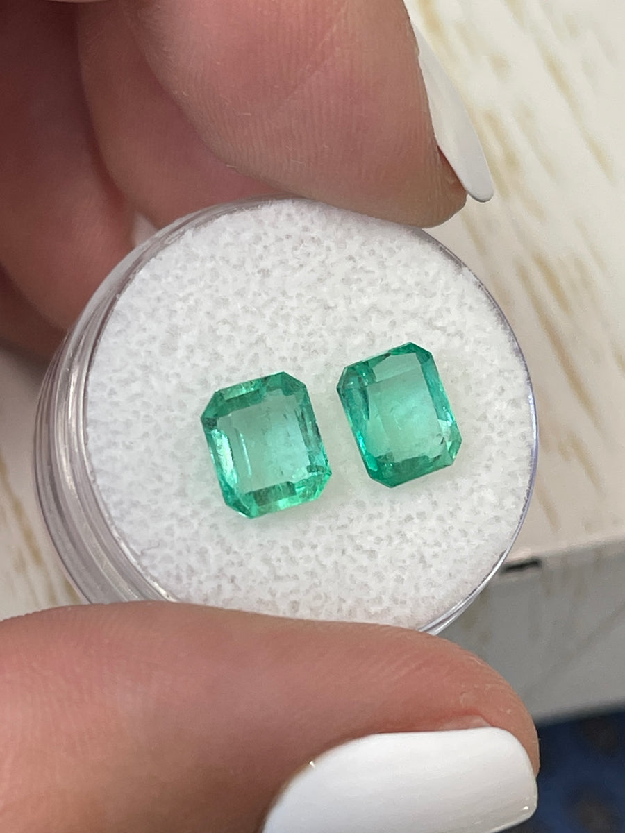 Colombian Emeralds - 3.33tcw, 8x6 Loose Stones Cut in Emerald Style