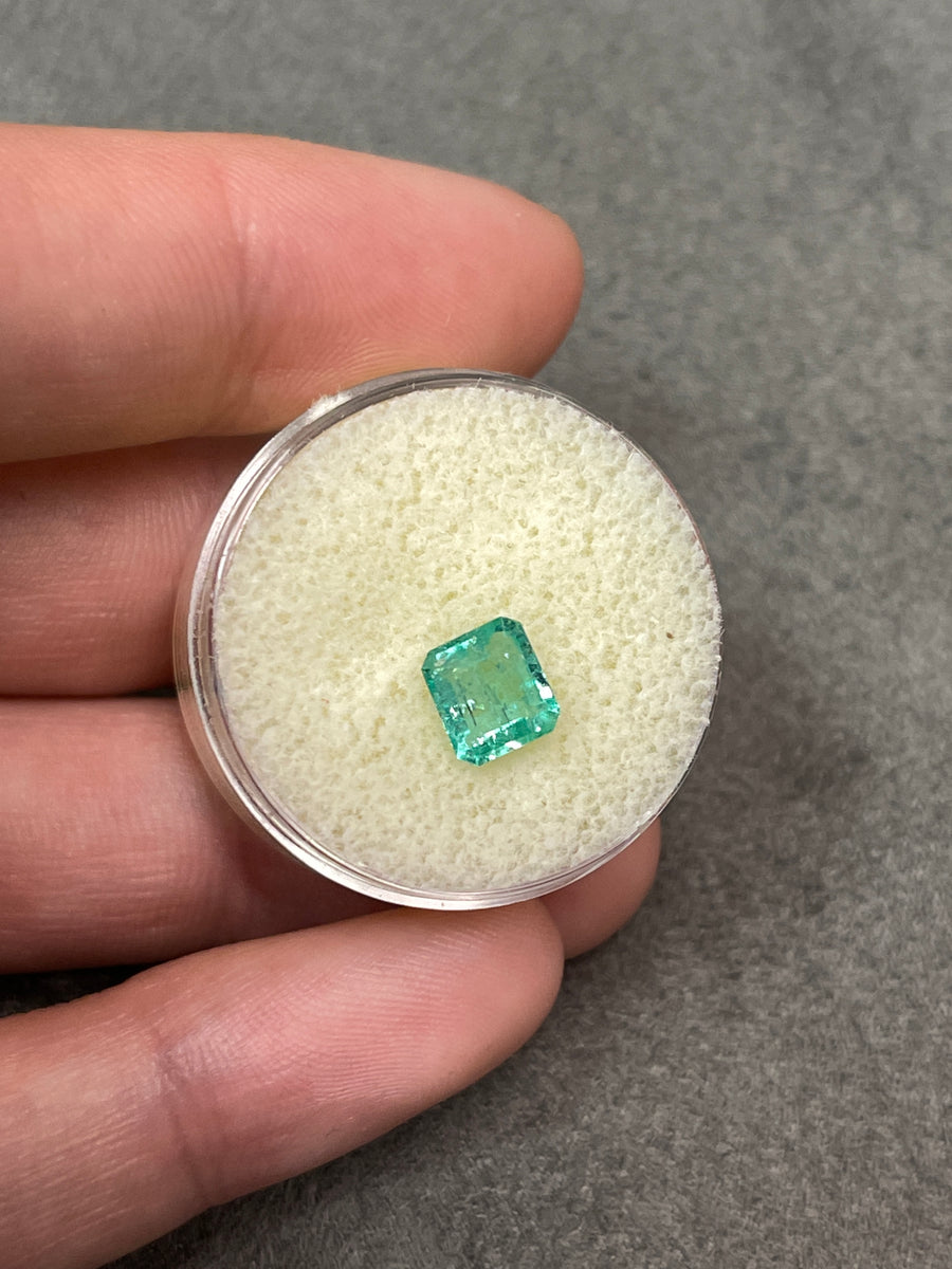 Transparent 0.93 Carat Colombian Emerald - Genuine Loose Emerald