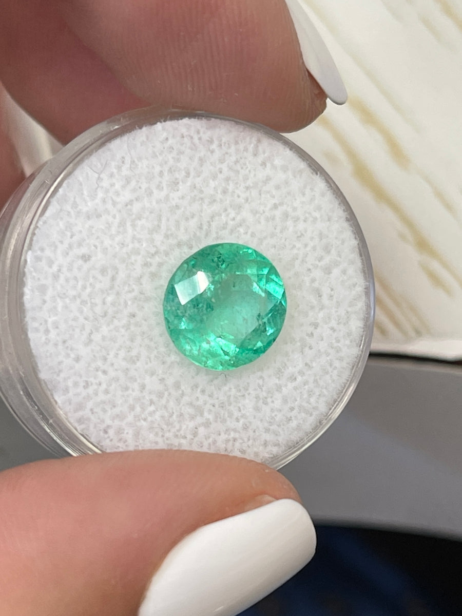 Genuine 3.04 Carat Colombian Emerald in Medium Green (9.5x9.5mm)