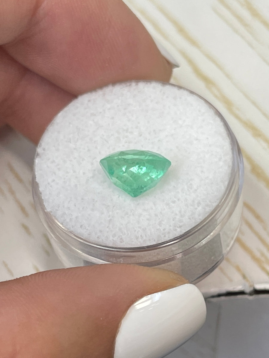 Colombian Emerald Gemstone - 3.04 Carat, 9.5x9.5mm, Medium Green