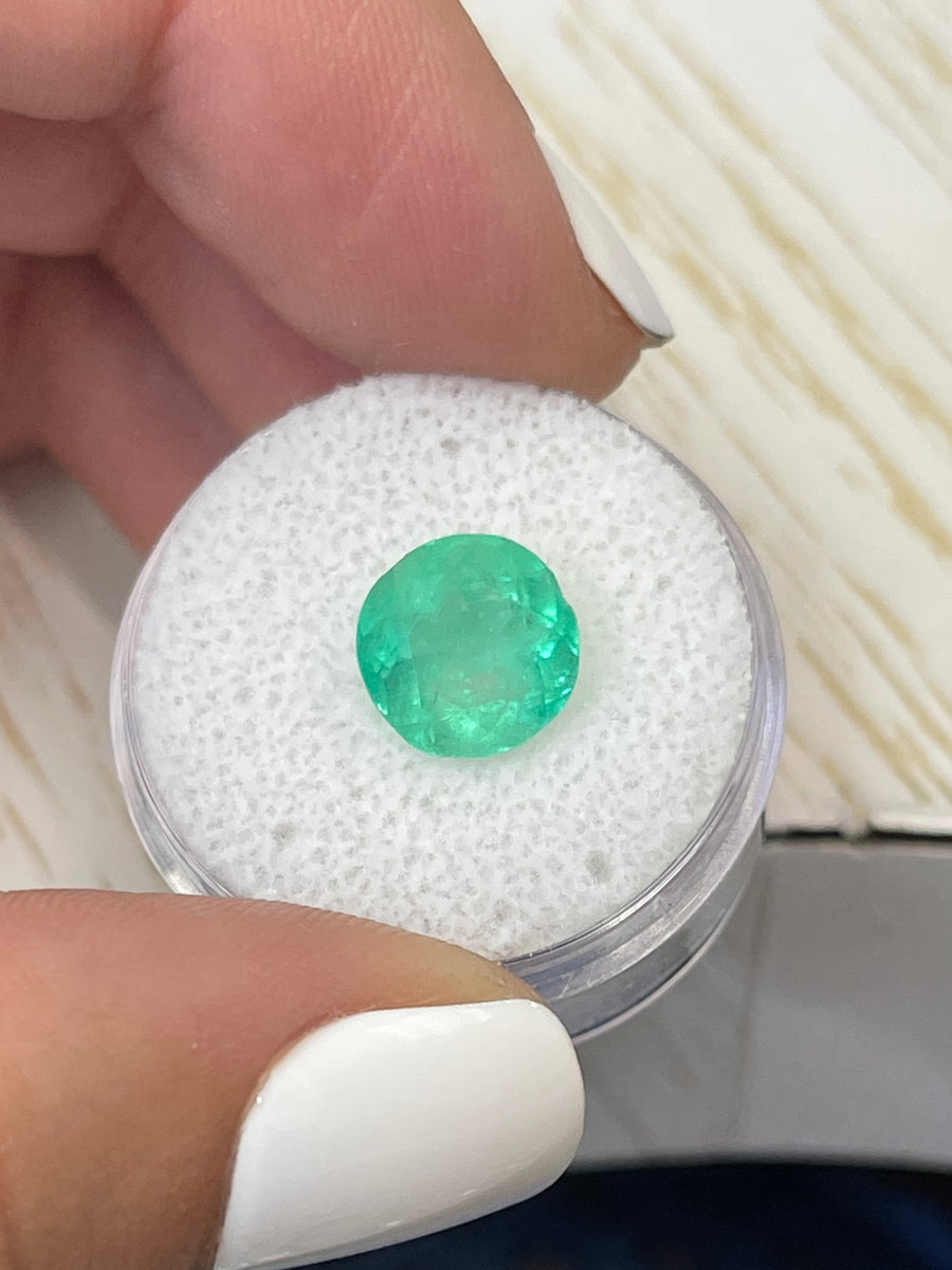 Emerald Gemstone: 3.65 Carat Round Colombian Emerald